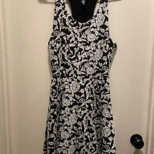 Black and White Printed Dress